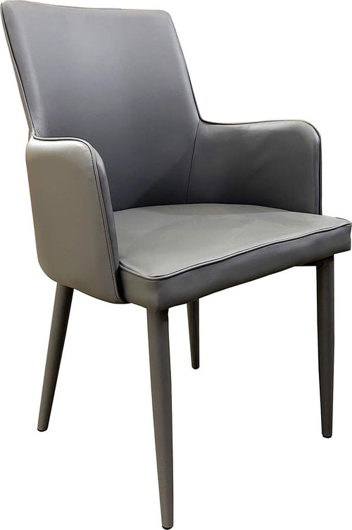 MILE---poltrona-moderna-in-ecopelle-Grigio-scuro-Milani-Home
