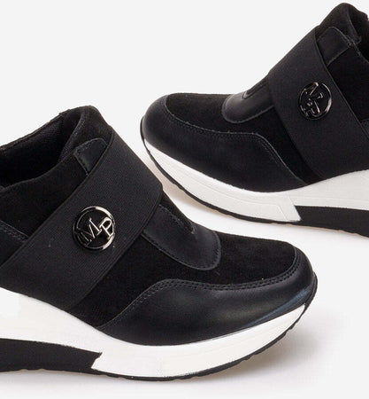Mina - Sneakers con elastico e zeppa