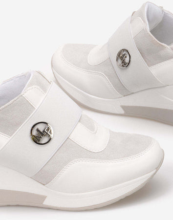 Mina - Sneakers con elastico e zeppa