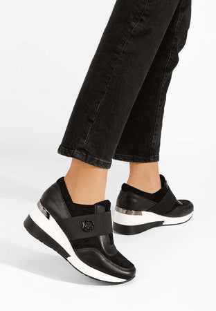 Mina - Sneakers con elastico e zeppa