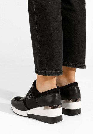 Mina - Sneakers con elastico e zeppa