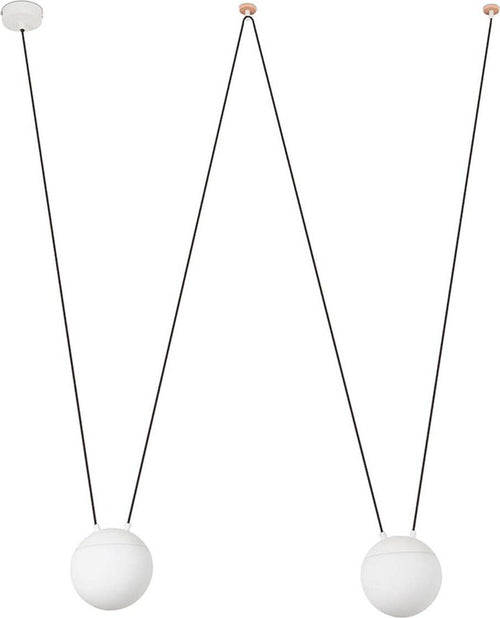 MINE GLASS SPACE 2L Sospensione bianca Illuminazione/Illuminazione per interni/Lampadari lampade a sospensione e plafoniere/Lampade a sospensione Led Mall Home - Napoli, Commerciovirtuoso.it