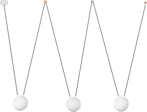 MINE GLASS SPACE 3L Sospensione bianca Illuminazione/Illuminazione per interni/Lampadari lampade a sospensione e plafoniere/Lampade a sospensione Led Mall Home - Napoli, Commerciovirtuoso.it