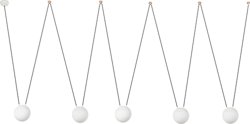 MINE GLASS SPACE 5L Sospensione bianca Illuminazione/Illuminazione per interni/Lampadari lampade a sospensione e plafoniere/Lampade a sospensione Led Mall Home - Napoli, Commerciovirtuoso.it