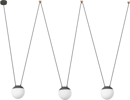 MINE PC SPACE 3L Sospensione grigia Illuminazione/Illuminazione per interni/Lampadari lampade a sospensione e plafoniere/Lampade a sospensione Led Mall Home - Napoli, Commerciovirtuoso.it