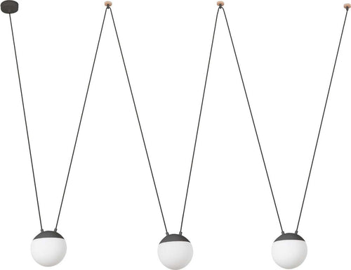 MINE PC SPACE 3L Sospensione grigio scuro Illuminazione/Illuminazione per interni/Lampadari lampade a sospensione e plafoniere/Lampade a sospensione Led Mall Home - Napoli, Commerciovirtuoso.it