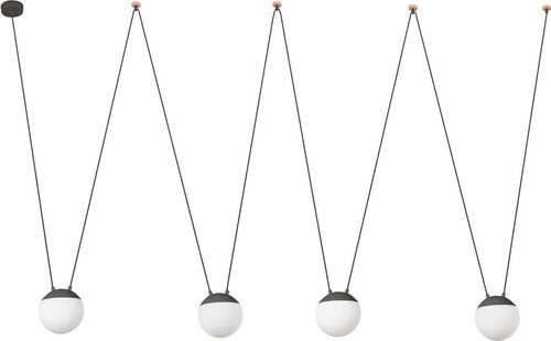 MINE PC SPACE 4L Sospensione grigia Illuminazione/Illuminazione per interni/Lampadari lampade a sospensione e plafoniere/Lampade a sospensione Led Mall Home - Napoli, Commerciovirtuoso.it