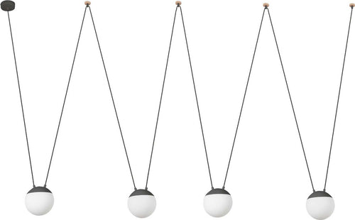 MINE PC SPACE 4L Sospensione grigio scuro Illuminazione/Illuminazione per interni/Lampadari lampade a sospensione e plafoniere/Lampade a sospensione Led Mall Home - Napoli, Commerciovirtuoso.it