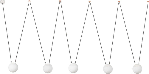 MINE PC SPACE 5L Sospensione bianca Illuminazione/Illuminazione per interni/Lampadari lampade a sospensione e plafoniere/Lampade a sospensione Led Mall Home - Napoli, Commerciovirtuoso.it