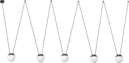 MINE PC SPACE 5L Sospensione grigia Illuminazione/Illuminazione per interni/Lampadari lampade a sospensione e plafoniere/Lampade a sospensione Led Mall Home - Napoli, Commerciovirtuoso.it