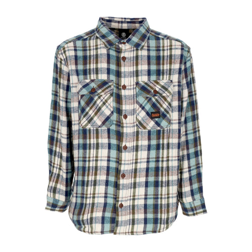 ELEMENT Camicia Manica Lunga Uomo Hueco Classic Shirt Hueco Plaid Chestnut/mineral da uomo