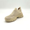 Minerva Sneakers Donna Elasticizzate Con Zeppa 4cm Scarpe No Lace Ecopelle