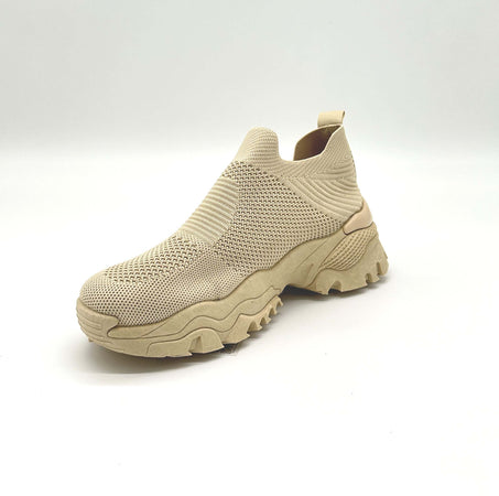 Minerva Sneakers Donna Elasticizzate Con Zeppa 4cm Scarpe No Lace Ecopelle