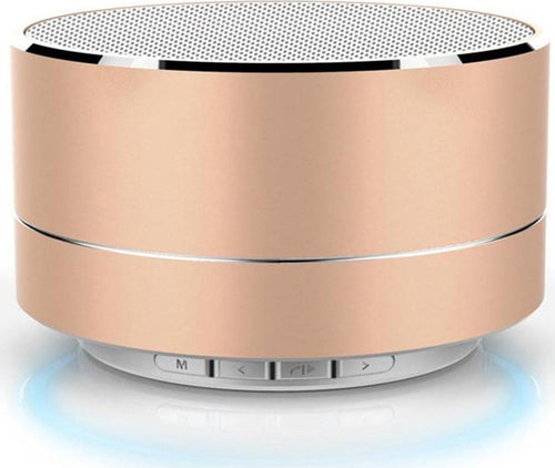 Mini Altoparlante per PC Smartphone Bluetooth Portatile LED Wireless Color ORO - EX DEMO