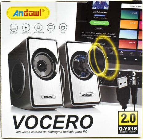 Mini Altoparlanti Per Computer 2.0 Cablati Con Potenza 3w Jack 3,5 Mm/usb Q-yx16 Elettronica/Home Audio e Hi-Fi/Altoparlanti/Sistemi di altoparlanti Trade Shop italia - Napoli, Commerciovirtuoso.it