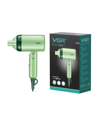 Mini Asciugacapelli Richiudibile 1200w Professionale 2 Velocità Concentratore V-421