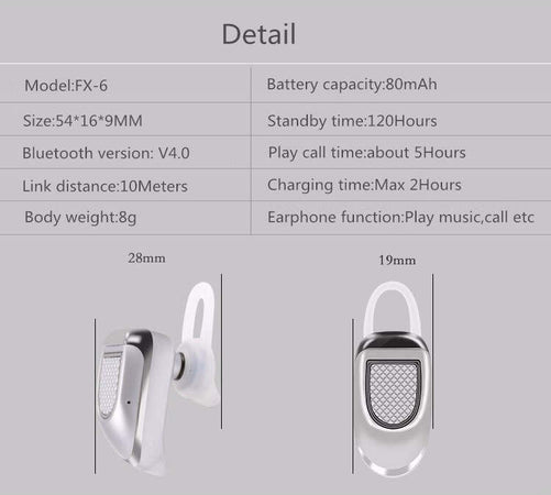 MINI AURICOLARE BLUETOOTH 4.0 VIVACE CUFFIE STEREO WIRELESS SENZA FILI FINEBLUE  Trade Shop italia - Napoli, Commerciovirtuoso.it