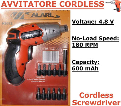 MINI AVVITATORE TRAPANO CORDLESS 4.8VOLT 180RPM 11 PUNTE RICARICABILE 600mAh Fai da te/Utensili elettrici e a mano/Utensili elettrici/Trapani/Trapani avvitatori Trade Shop italia - Napoli, Commerciovirtuoso.it