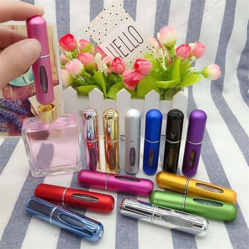 6 Flaconi Da Viaggio Per Profumo – 5 Ml – Ricaricabili, A Prova Di Perdite, Tascabili – In Acrilico E Alluminio