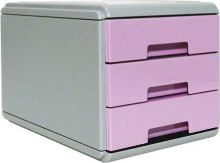 Mini Cassettiera Keep Colour Pastel - 17x25 4x17 7 cm - grigio-lilla - Arda Casa e cucina/Arredamento/Studio/Mobiletti e credenze/Cassetti Eurocartuccia - Pavullo, Commerciovirtuoso.it