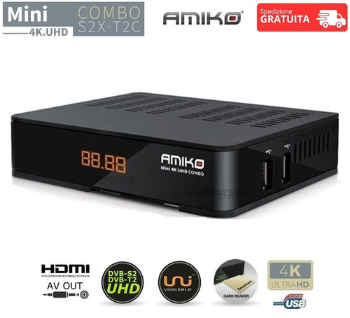 Amiko Mini 4K UHD Combo DVB-S2X+DVB-T2