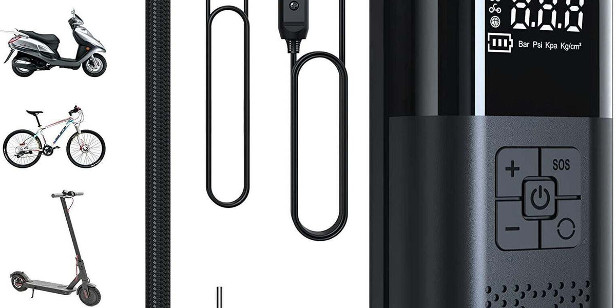 Compressore Portatile Ricaricabile Per Gomme - PowerBank, Auto Stop, Display Pressione, Per Moto, Auto E Bici - Foto 11