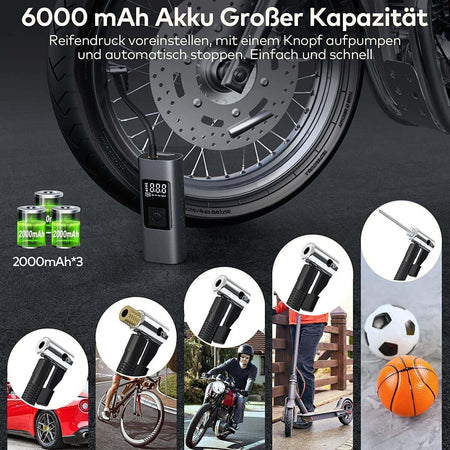 Mini Compressore Aria Portatile Auto Moto Gonfiatore Bici Elettrico con Batteria Auto e Moto/Cerchioni e pneumatici/Accessori e parti/Compressori portatili Zencoccostore - Formia, Commerciovirtuoso.it