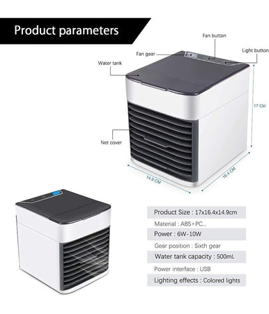 Mini Condizionatore Portatile Deumidificatore A Ghiaccio Usb Ventilatore X Auto