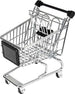 Mini-Contenitore-Carrello-Per-La-Spesa-In-Acciaio-Cromato-E-Plastica-Nera-Mm-135-X-135-X-90