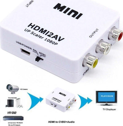 MINI CONVERTITORE ADATTATORE VIDEO AUDIO DA HDMI AV RCA HDMI2AV 1080P Elettronica/Home Cinema TV e video/Accessori/Cavi/Cavi HDMI Trade Shop italia - Napoli, Commerciovirtuoso.it