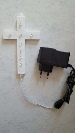 MINI CROCE A 8 LED 3,5V. FUNZIONAMENTO 230V.
