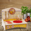 Mini Cucina Giocattolo In Legno - Giallo In Legno Gioco Per Bambini Dida
