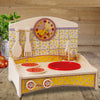 Mini Cucina Giocattolo In Legno - Giallo In Legno Gioco Per Bambini Dida