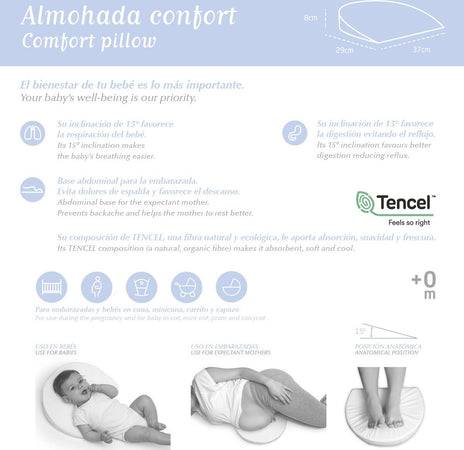 Mini Cuscino Comfort 37X29X8 Cm Liso E Bianco Casa e cucina/Tessili per la casa/Biancheria per culle e lettini/Biancheria bebè/Cuscini di sostegno per neonati La Casa Del Bebè - Napoli, Commerciovirtuoso.it