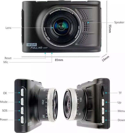 MINI DV DVR TELECAMERA PER AUTO VIDEOREGISTRATORE AUTO 2 TELECAMERE FULL HD WDR Elettronica/Elettronica per veicoli/Elettronica per auto/Sistemi video/Videocamera da cruscotto Trade Shop italia - Napoli, Commerciovirtuoso.it