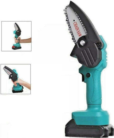 Mini Elettrosega A Doppia Batteria Motosega Elettrica Tagliarami 4'' 318 Fai da te/Attrezzi elettrici da giardinaggio/Utensili elettrici da giardino/Motoseghe Trade Shop italia - Napoli, Commerciovirtuoso.it