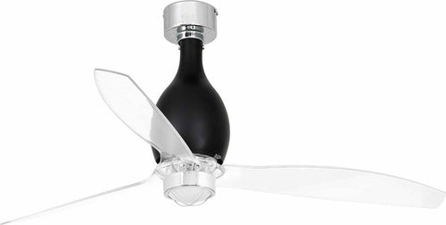 MINI ETERFAN M LED Ventilatore da soffitto nero brillante/trasparente con motore DC Fai da te/Prodotti per la costruzione/Riscaldamento e raffreddamento/Sistemi mobili di climatizzazione/Ventilatori/Ventilatori da soffitto Led Mall Home - Napoli, Commerciovirtuoso.it