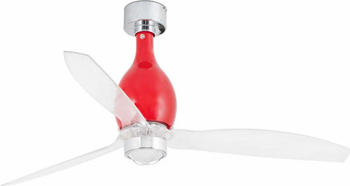 MINI ETERFAN M LED Ventilatore da soffitto rosso brillante/trasparente con motore DC Fai da te/Prodotti per la costruzione/Riscaldamento e raffreddamento/Sistemi mobili di climatizzazione/Ventilatori/Ventilatori da soffitto Led Mall Home - Napoli, Commerciovirtuoso.it