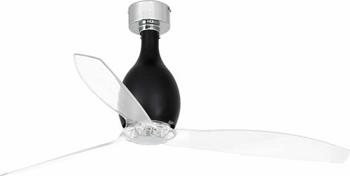 MINI ETERFAN M Ventilatore da soffitto nero brillante/trasparente con motore DC SMART Fai da te/Prodotti per la costruzione/Riscaldamento e raffreddamento/Sistemi mobili di climatizzazione/Ventilatori/Ventilatori da soffitto Led Mall Home - Napoli, Commerciovirtuoso.it