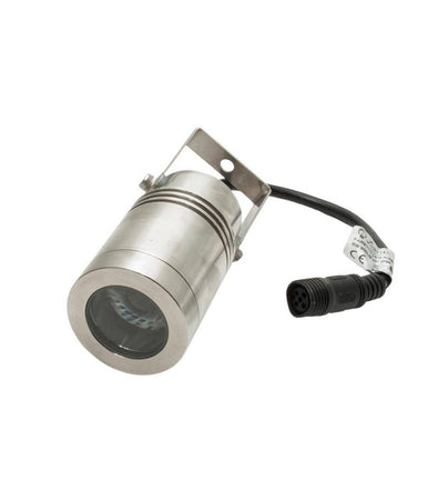 Mini Faretto Led 24v Ip68 Rgb 4000k Staffa Orientabile 8w Dmx Rgbw Luce Giardino