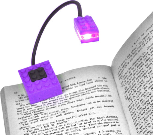 Mini lampada da lettura led mattoncino lego block light viola Illuminazione/Illuminazione per interni/Illuminazione speciale/Lampade da libro Led Mall Home - Napoli, Commerciovirtuoso.it