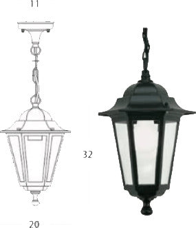 Mini Lampada Sovil a Sospensione Esagonale Da Esterno Lampada Lampione Da Parete Illuminazione per Esterno Nero Illuminazione/Illuminazione per esterni/Lampade da parete Liquidator Italia - Nicosia, Commerciovirtuoso.it