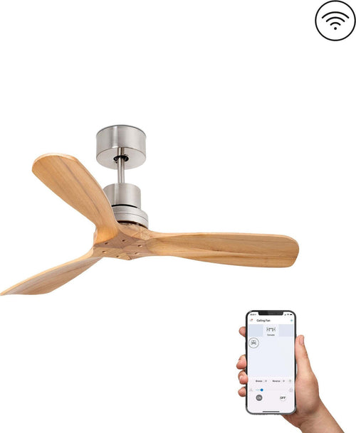 MINI LANTAU S Ventilatore da soffitto nichel opaco/pino con motore DC SMART Fai da te/Prodotti per la costruzione/Riscaldamento e raffreddamento/Sistemi mobili di climatizzazione/Ventilatori/Ventilatori da soffitto Led Mall Home - Napoli, Commerciovirtuoso.it