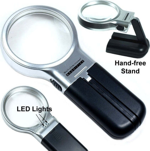 MINI LENTE D'INGRANDIMENTO 3IN1 TASCABILE CON LUCE A LED PIEGHEVOLE LETTURA OROLOGI CIP  Trade Shop italia - Napoli, Commerciovirtuoso.it