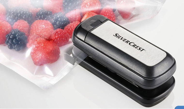 Mini Macchina Sigilla Sacchetti Portatile a Batteria per Buste Sacchetti 0,05-0,2 mm con Lama Integrata