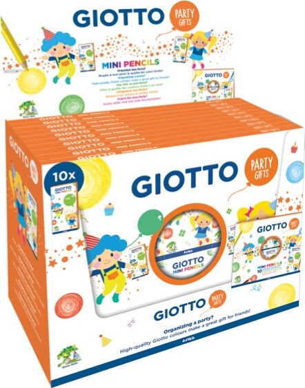 Mini matite colorate Party Gifts - Giotto - conf. 10 astucci da 6 pezzi [multipack] 10 pezzi Giochi e giocattoli/Attività creative/Accessori per disegnare e colorare/Pennelli Eurocartuccia - Pavullo, Commerciovirtuoso.it