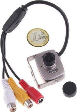 MINI MICRO TELECAMERA CAMERA A COLORI 6 LED IR RCA AUDIO VIDEO MICROFONO STAFFA  Trade Shop italia - Napoli, Commerciovirtuoso.it