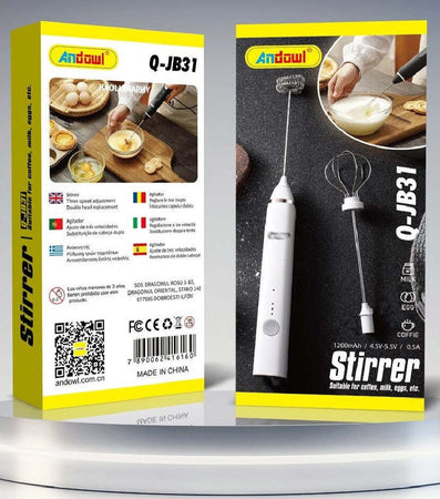 Mini Miscelatore Agitatore Q-jb31 Doppia Testa Frullino Per Caff? Latte Uova Casa e cucina/Elettrodomestici per la cucina/Montalatte/Frullini montalatte a immersione Trade Shop italia - Napoli, Commerciovirtuoso.it