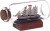 Mini-Modellino-Modello-Barca-Veliero-In-Bottiglia-Bottiglina-Vetro-6,5x3,5cm