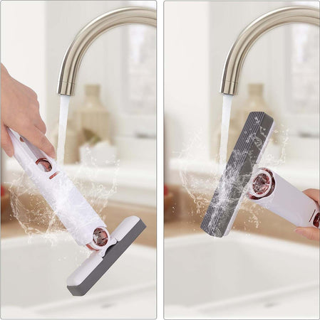 Mini Piccolo Mop In Spugna, Mop Di Pulizia Portatile, Mini Mocio Per Desktop, Portatile Forte Assorbente Mocio Per Finestre, Pavimenti, Rivestimenti - Foto 8